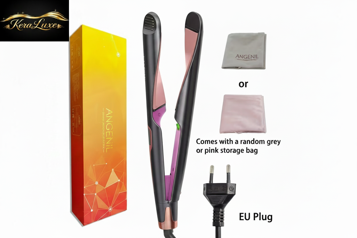 KeraLuxe™ Angenil Pro – 2-in-1 Ionic Straightener & Curler